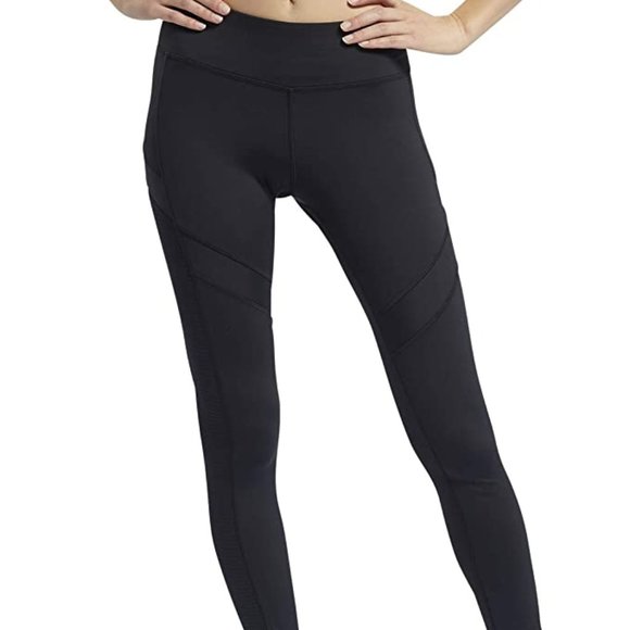 🆕Reebok Women's Workout Ready Mesh Tight, Black, High Rise, NWT, Authentic - Picture 2 of 11